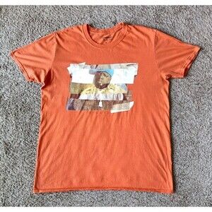 Biggie Smalls T-Shirt Men's Size Medium Graphic Print Orange Shirt